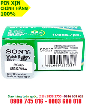 Sony SR927SW-395/399; Pin đồng hồ 1,55v Sony SR927SW-395/399 Silver Oxide chính hãng
